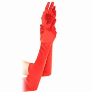 Leg Avenue Lange Satin-Handschuhe rot