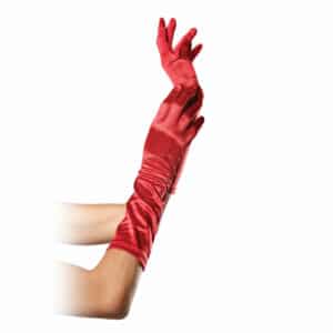 Leg Avenue Ellenbogenlange Satin-Handschuhe rot