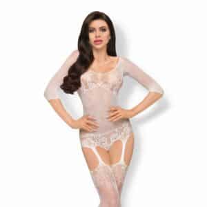 EIS Bodystocking im Straps-Look rosa