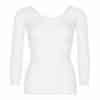 Leg Avenue Sexy Netz-Shirt mit langen Ärmeln weiß