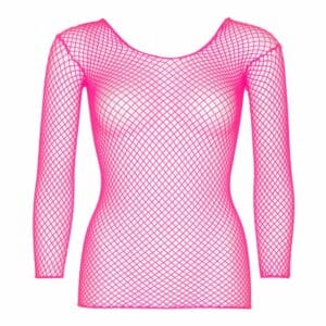 Leg Avenue Sexy Netz-Shirt mit langen Ärmeln pink