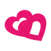 Ouch! Nipple Sticker - Open Heart pink