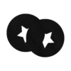 Ouch! Nipple Sticker - Round Open Stars schwarz