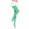 Leg Avenue Blickdichte Ringel-Strumpfhose weiß | grün