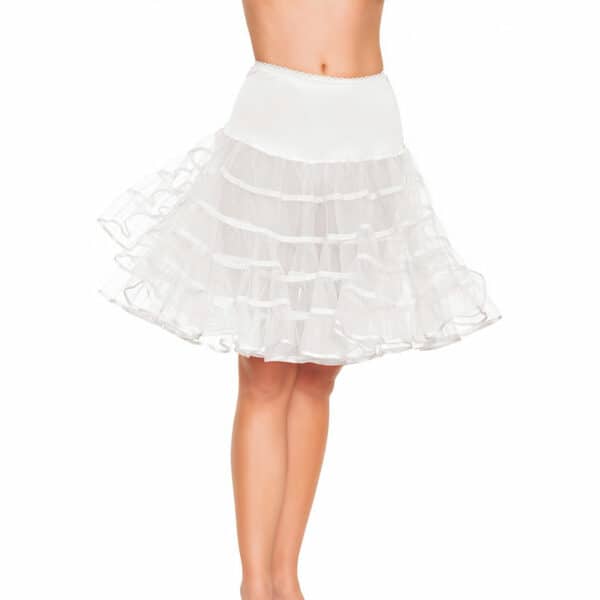 Leg Avenue Knielanger Petticoat weiß