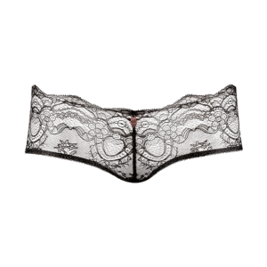 Mademoiselle Coco Cavalière Spitzenpanty mit Schleife schwarz