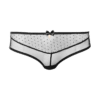 Mademoiselle Coco Cavalière Transparenter Slip mit Pünktchendetails schwarz
