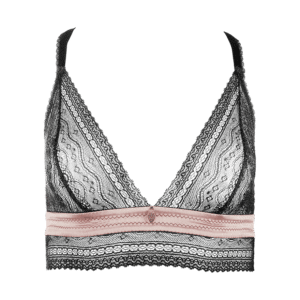 Mademoiselle Coco Cavalière Triangel-BH aus Spitze schwarz | rosa