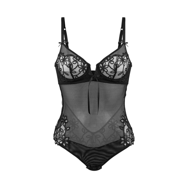 Naory Velvet - Body mit Swarovski-Elementen schwarz