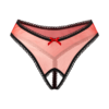 Rimba Schicker Ouvert-String mit Ziernaht rot | schwarz