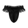 Rimba Freizügiger Ouvert-Slip mit Spitzensaum schwarz