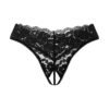Rimba Verspielter Ouvert-String schwarz