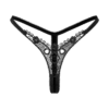 Rimba Romantischer Ouvert-String schwarz