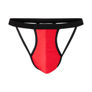 Rimba Aufregender Tanga in Riemen-Optik rot | schwarz