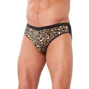 Rimba Sexy Leoparden-Slip mit Reißverschluss leo | schwarz