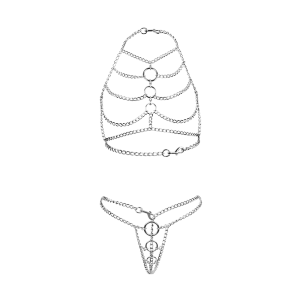 Rimba Massiver Kettenbikini silber