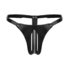 Rimba Ouvert-String mit Kette schwarz