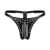 Rimba Ledertanga mit Kette schwarz