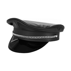 Rimba Polizei-Mütze in Leder-Optik schwarz