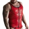 Regnes Fetish Planet Muscle Shirt im Wet Look rot