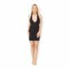 Leg Avenue Ribbed Deep-V Backless Halter Mini Dress schwarz