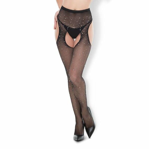 Leg Avenue Chrystal Fishnet Pantyhose schwarz