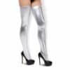Leg Avenue Wet Look Thigh Highs silber