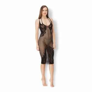 Leg Avenue Lattice Bodycon Dress schwarz