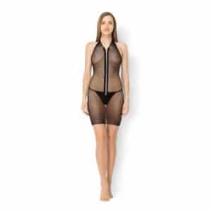 Leg Avenue Fishnet Zipper Dress schwarz