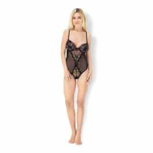 Leg Avenue Lace & Mesh Teddy schwarz