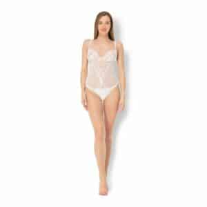 Leg Avenue Lace & Mesh Teddy weiß