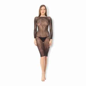 Leg Avenue Fishnet Bodycon Dress schwarz