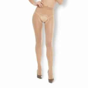 Leg Avenue Sheer Crotchless Pantyhose nude