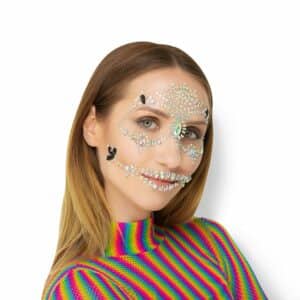 Leg Avenue Calavera Face Jewels Sticker bunt