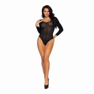 Leg Avenue Mosaic Opaque Bodysuit schwarz