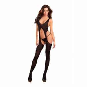 Dreamgirl Bauchfreier Bodystocking schwarz