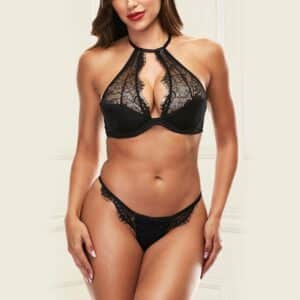 Baci Lingerie Sexy Lace Halter Set