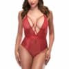 Baci Lingerie Strappy Teddy With Deep V rot