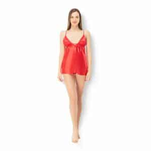 BeWicked Lingerie Sandra Satin Plunge Babydoll