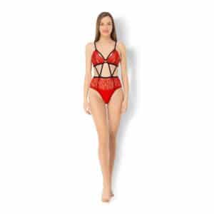 BeWicked Lingerie Veronica Teddy rot