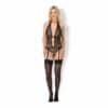 BeWicked Lingerie Anne Sheer Lace Bodysuit schwarz