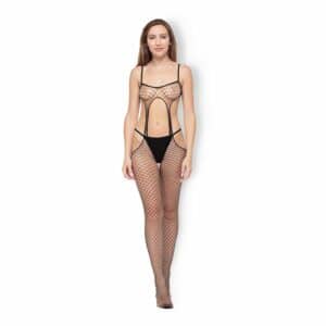 BeWicked Lingerie Ouvert-Bodystocking aus Netz schwarz