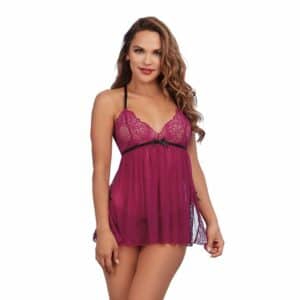 Dreamgirl Babydoll with Matching Lace
