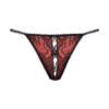 diamor Bolero - Romantischer Ouvert-String schwarz | rot