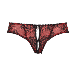 diamor Bolero - Verspielter Ouvert-Slip schwarz | rot