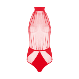 diamor Rouge - Romantischer Stringbody mit feinem Mesh rouge