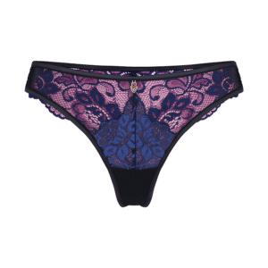 Mademoiselle Coco Cavalière Valerie - String blau | schwarz