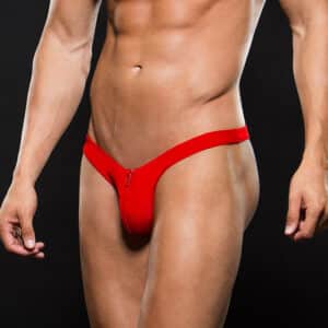 ENVY Tanga mit Front-Reißverschluss rot