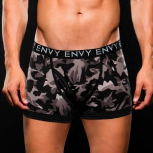 ENVY Knappe Camouflage-Shorts grau