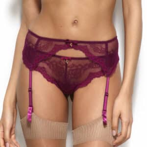 Gossard Lace - Strumpfgürtel aubergine